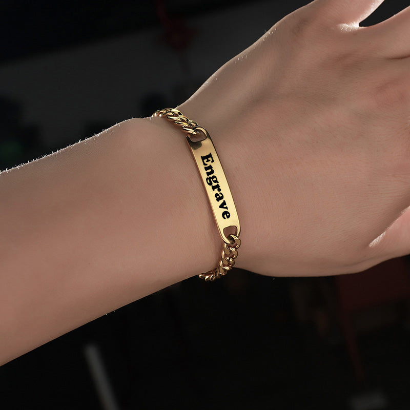 Custom Engraved Name Bracelet
