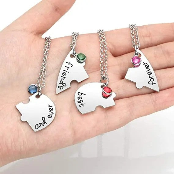Puzzle Necklace For 4 Besties