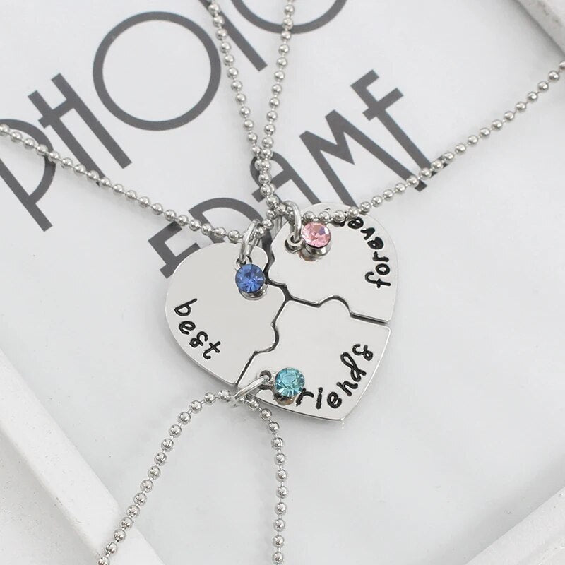 Puzzle Necklace For 3 Besties