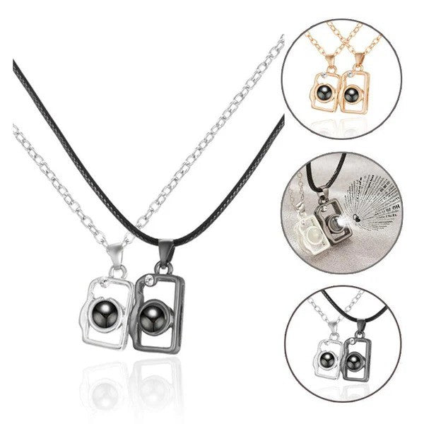 I Love You in 100 Languages BFF Camera Necklace - main image