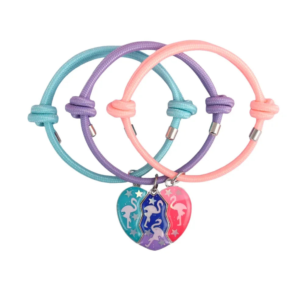 3 Best Friends Heart Bracelet