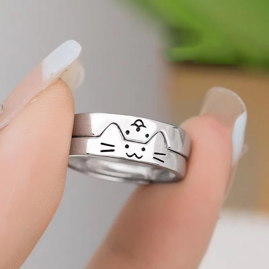 Cat & Dog Matching Ring Set