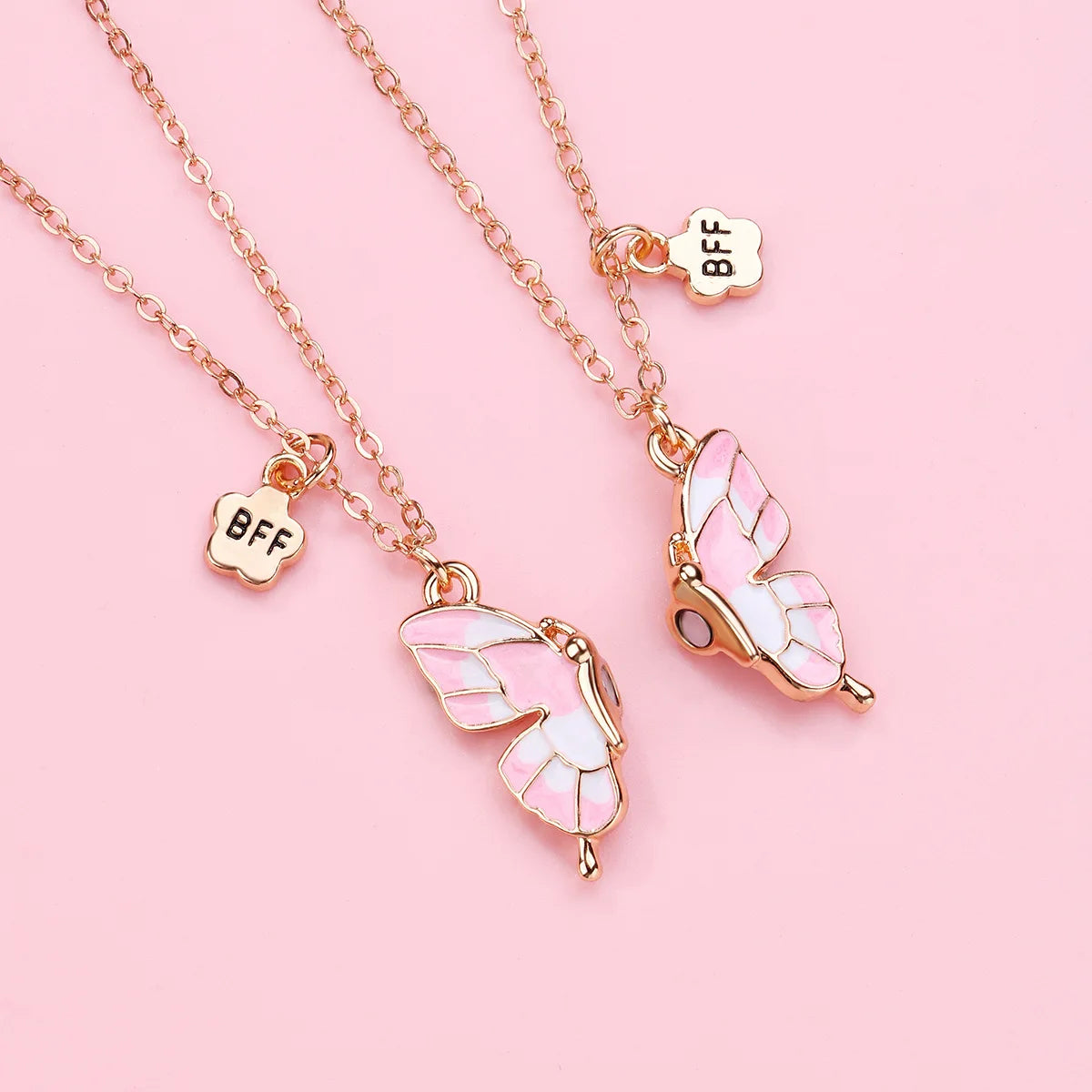 Crystal Butterfly Best Friend Necklace