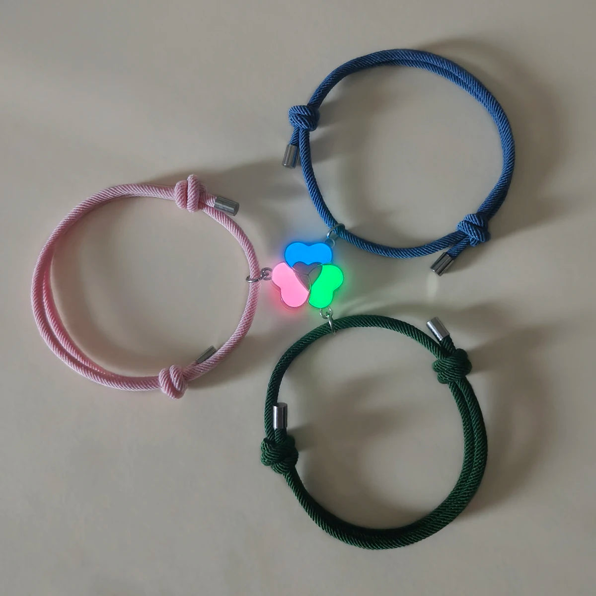 3/4 Best Friends Clover Glow Friendship Bracelet