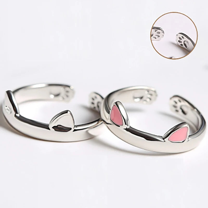Cat Ear Rings Set