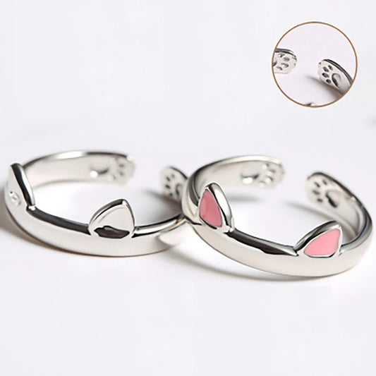 Cat Ear Rings Set
