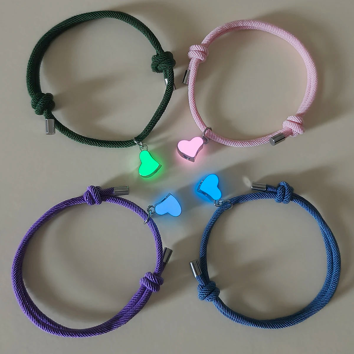 3/4 Best Friends Clover Glow Friendship Bracelet