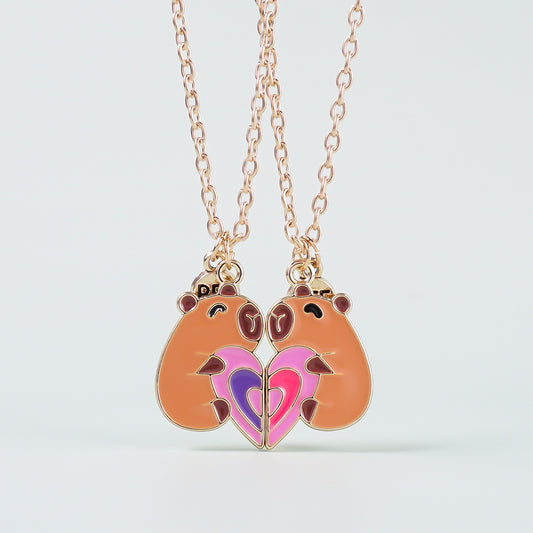 Capybara BFF Friendship Necklace