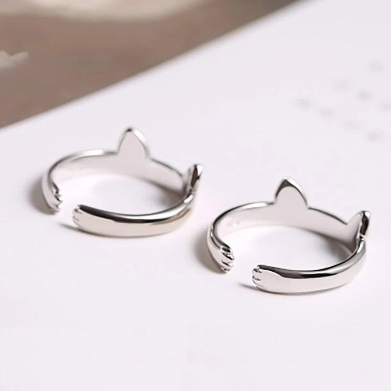 Cat Ear Rings Set