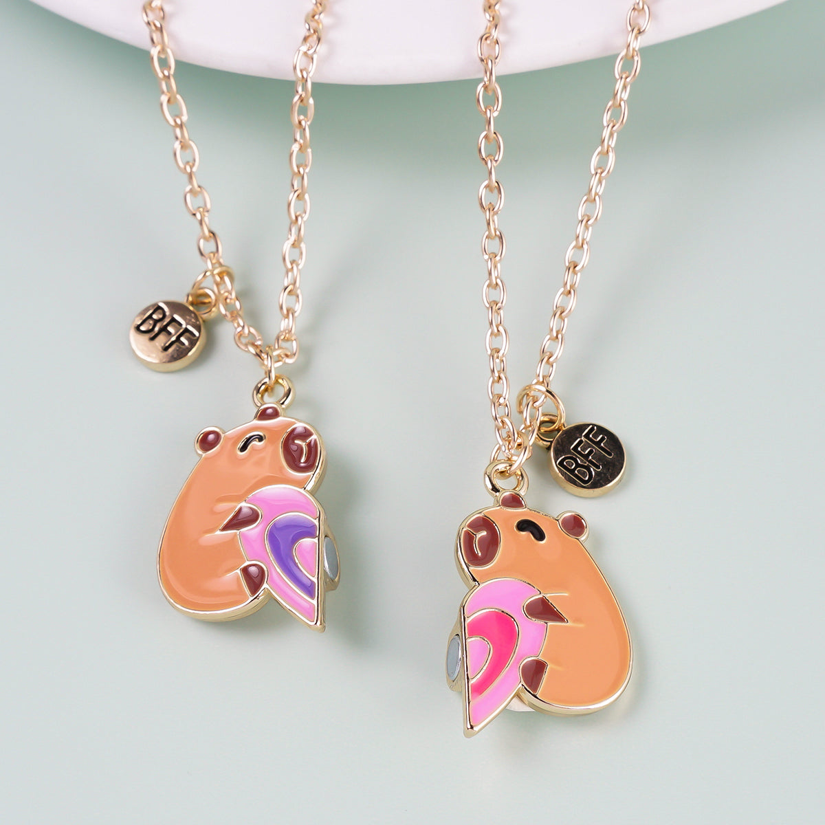 Capybara BFF Friendship Necklace
