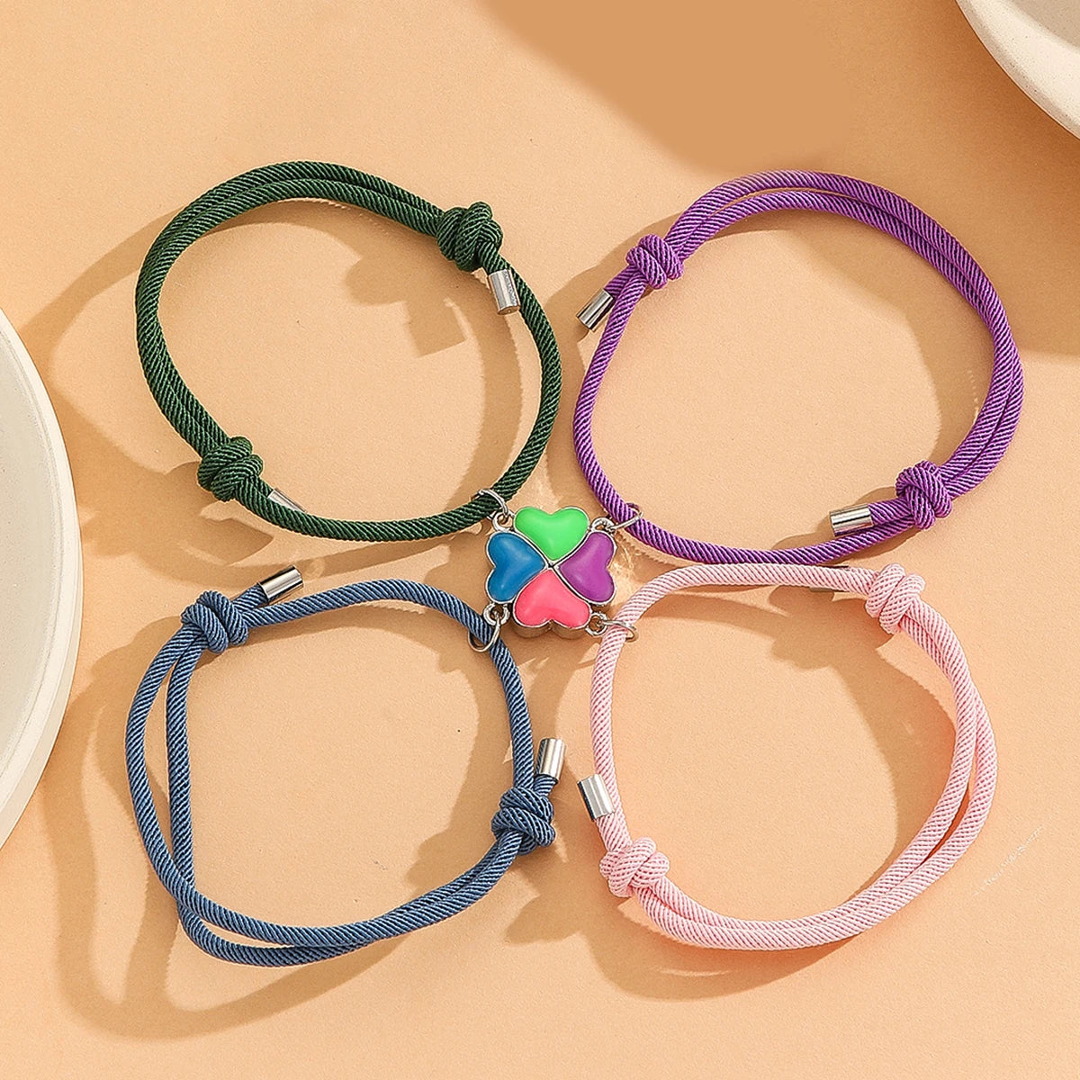 3/4 Best Friends Clover Glow Friendship Bracelet
