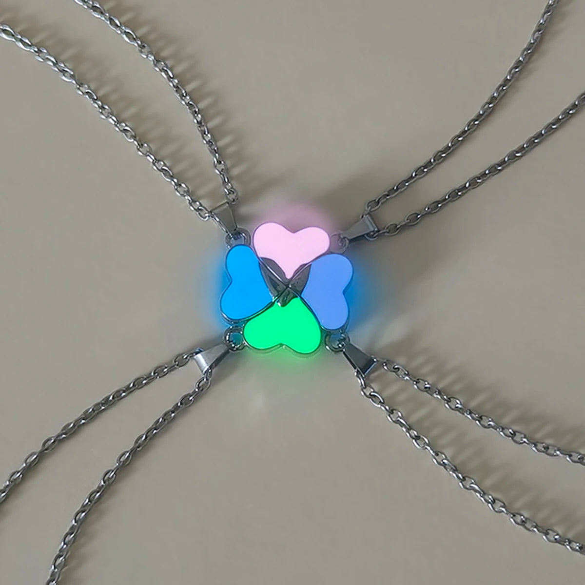 4 Best Friends Clover Glow Magnetic Necklace