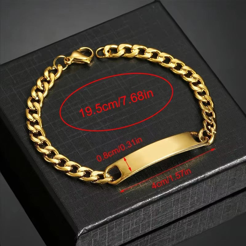 Custom Engraved Name Bracelet
