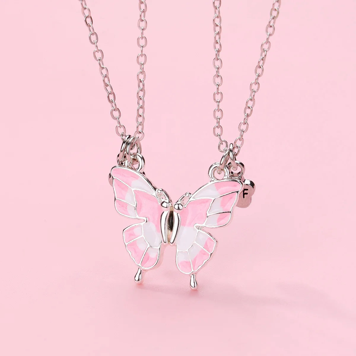 Crystal Butterfly Best Friend Necklace