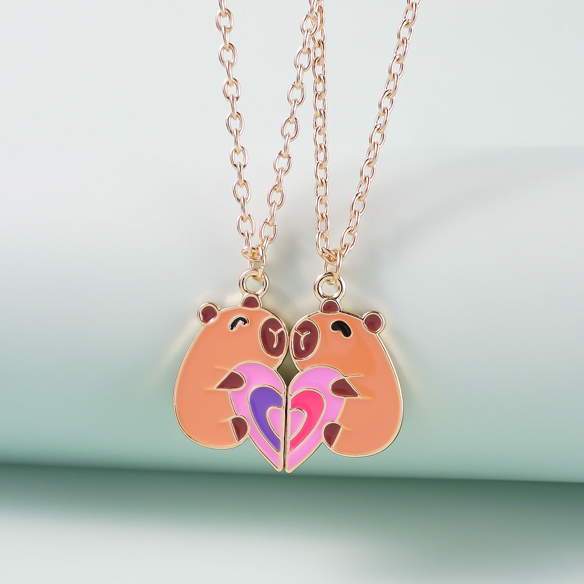 Capybara BFF Friendship Necklace