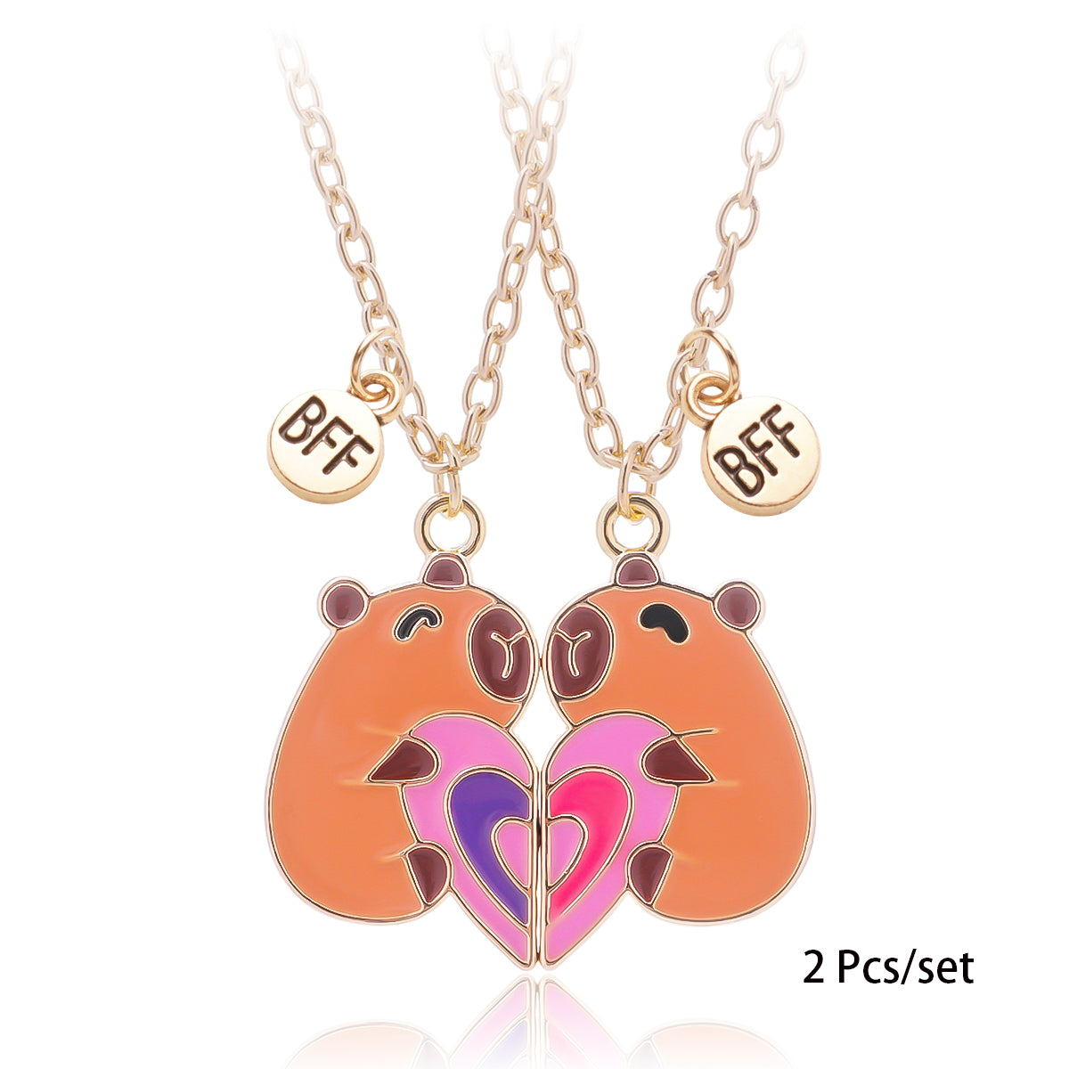 Capybara BFF Friendship Necklace
