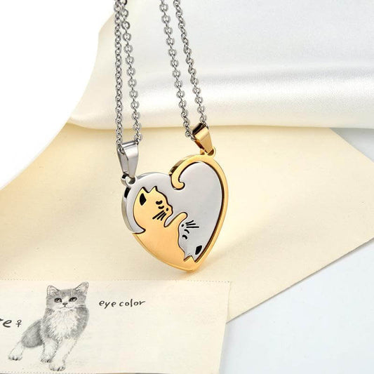 Cuddling Kittens BFF Necklace