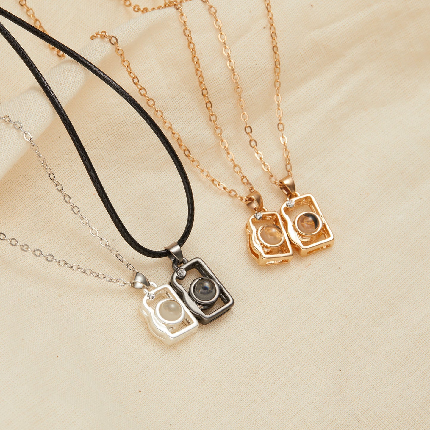 I Love You in 100 Languages Camera Necklace