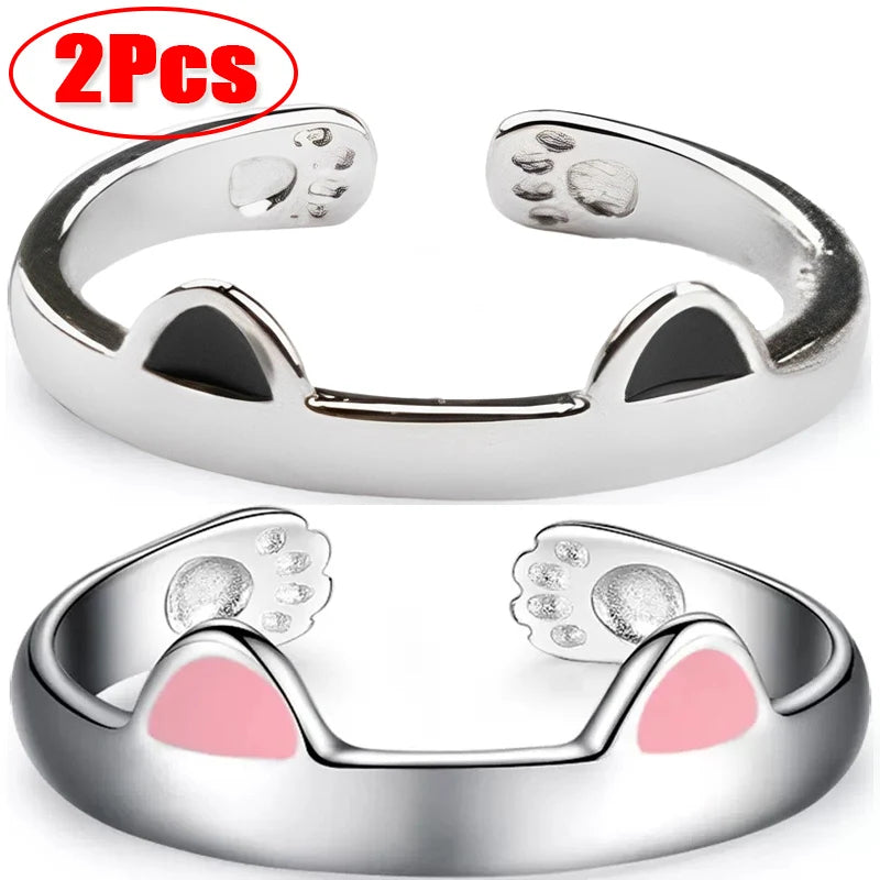 Cat Ear Rings Set