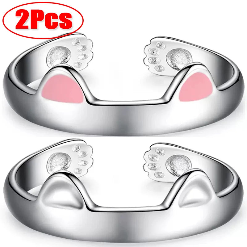 Cat Ear Rings Set